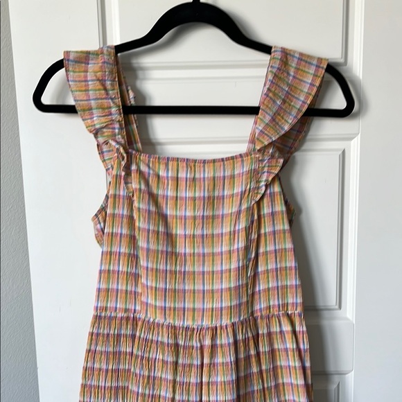 LOFT Multicolor Plaid Ruffle Dress - Picture 2 of 6